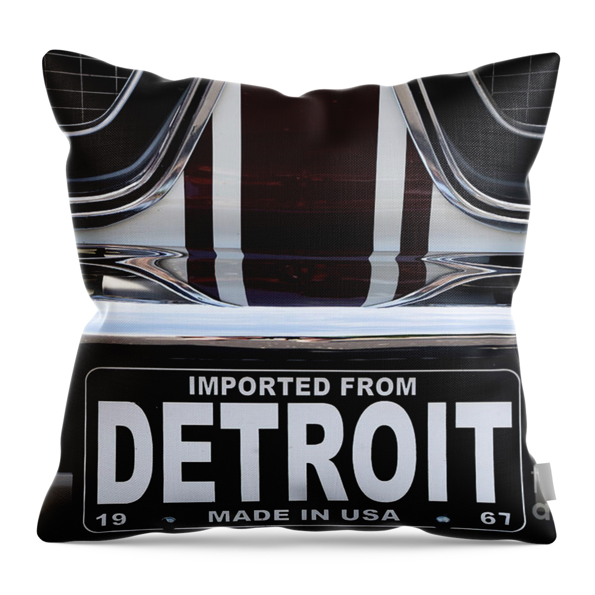 Hpac Throw Pillow featuring the photograph Imported from Detroit #1 by Dennis Hedberg