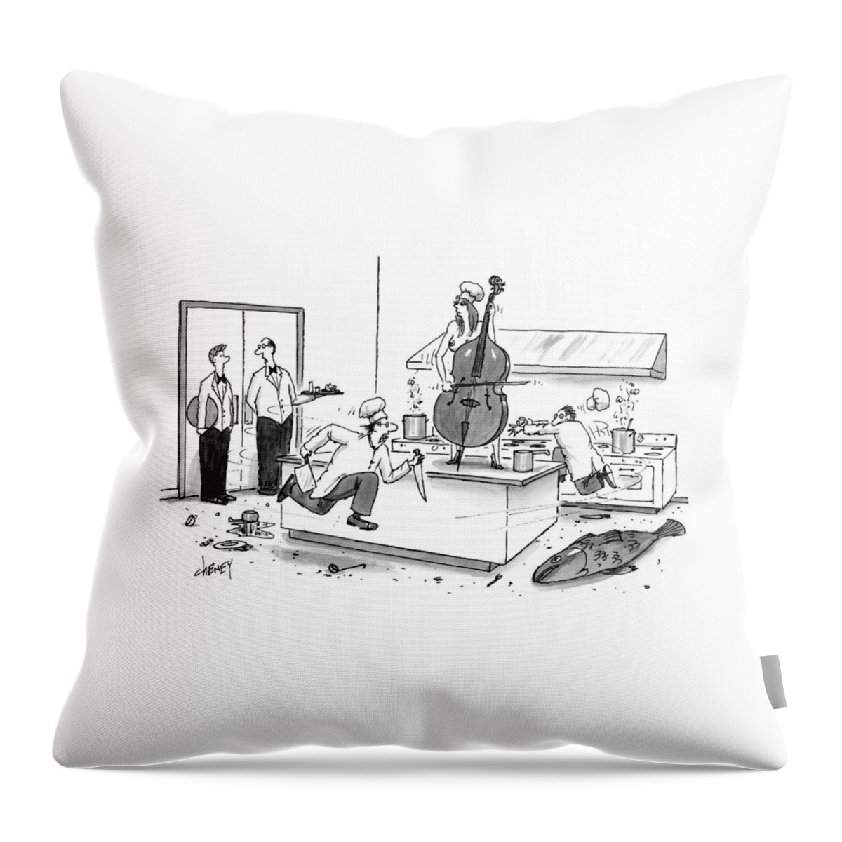 In A Kitchen #2 Throw Pillow
