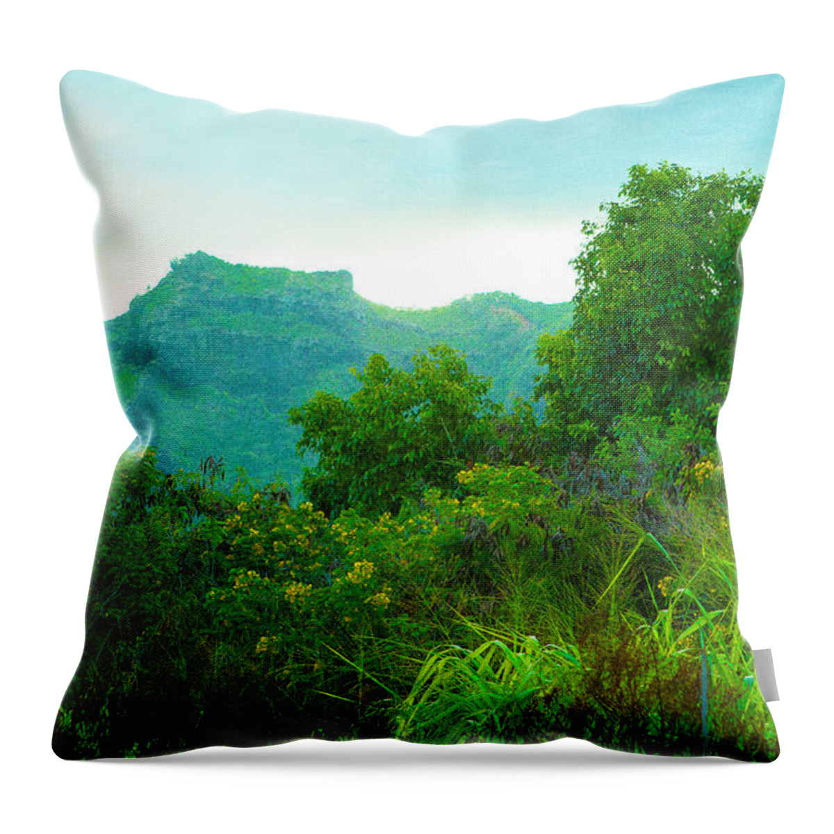 Kauai Throw Pillow featuring the photograph Sleeping Giant by Roselynne Broussard