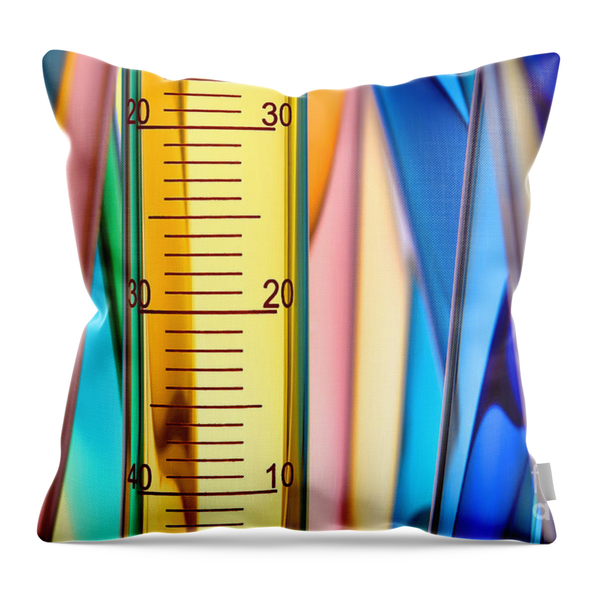 Test Throw Pillow featuring the photograph Laboratory Equipment in Science Research Lab #1 by Science Research Lab