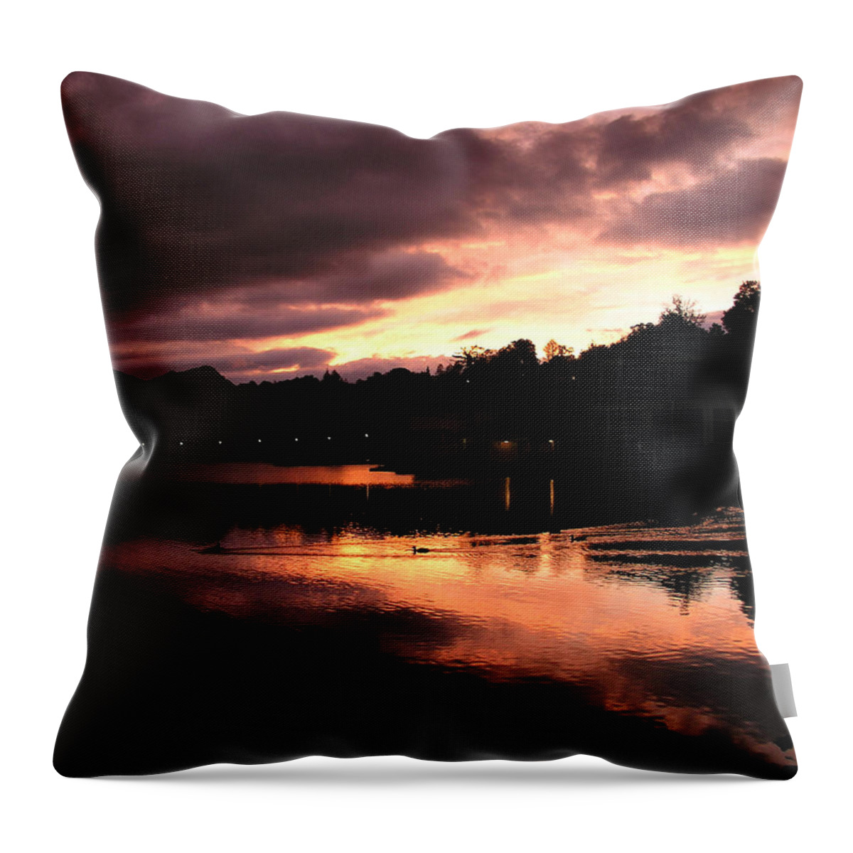 Sunrise Throw Pillow featuring the photograph Lake J Sunset #1 by Craig Burgwardt