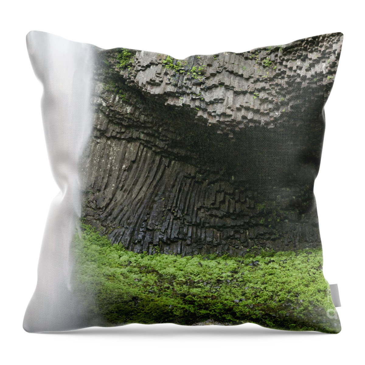 Waterfall Throw Pillow featuring the photograph Latourelle Falls 4b by Rich Collins