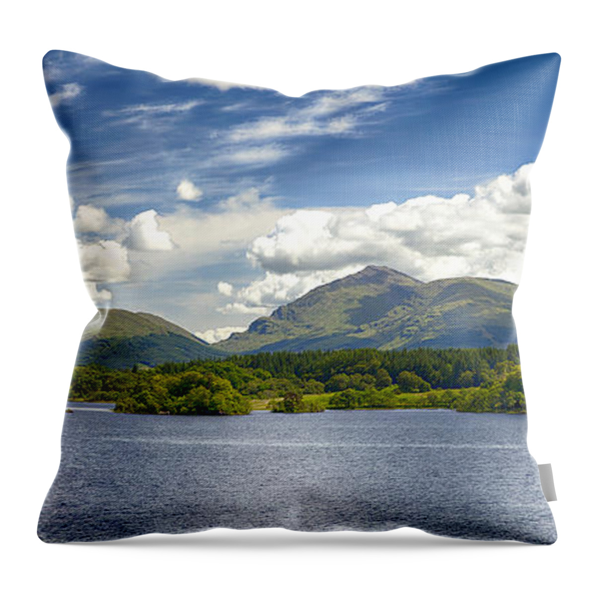 Panorama Throw Pillow featuring the photograph Loch Awe Scotland #1 by Sophie McAulay