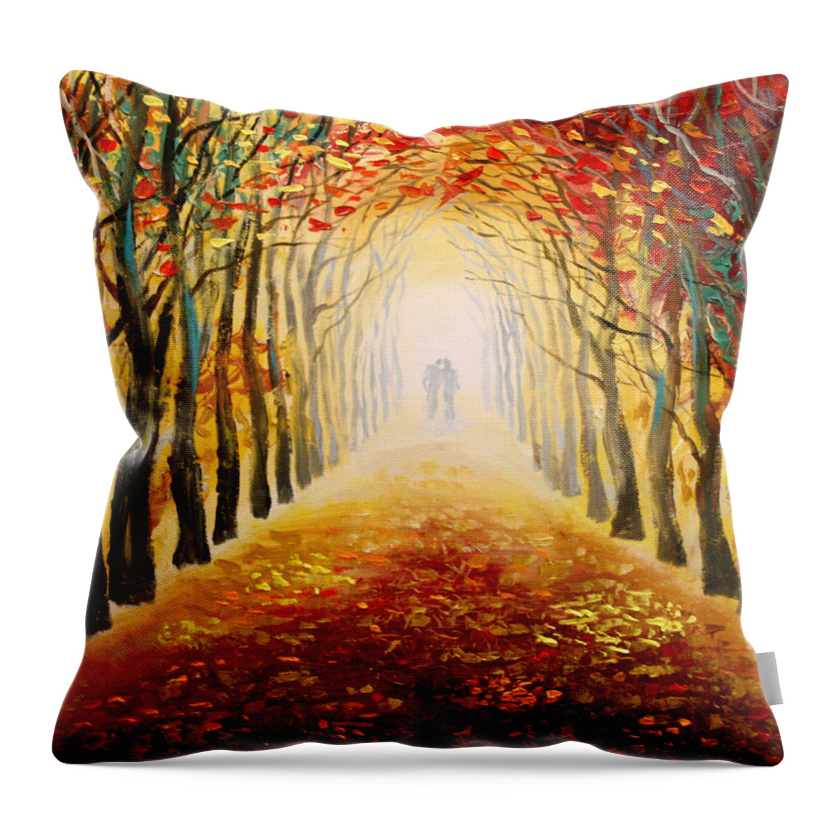 Love Throw Pillow featuring the painting Love #2 by Leon Zernitsky