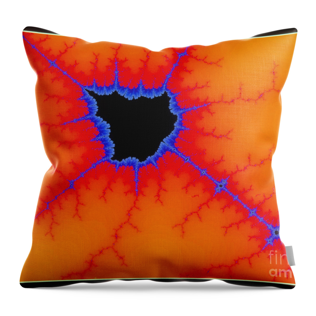 Science Throw Pillow featuring the photograph Mandelbrot Set #2 by Scott Camazine
