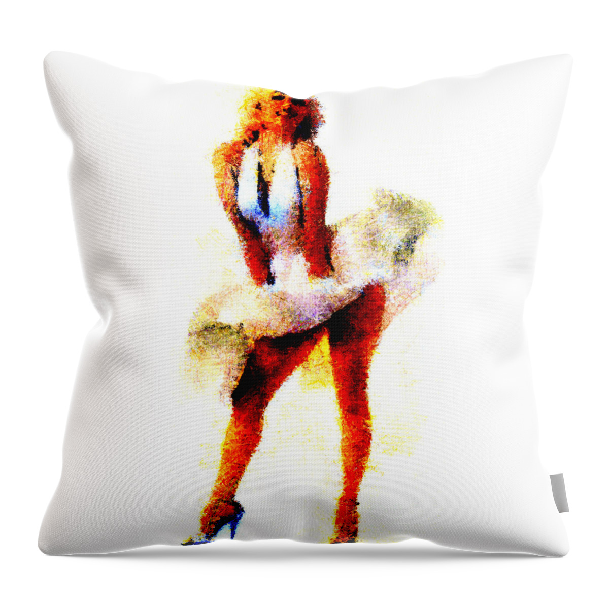 Marylin Throw Pillow featuring the digital art Marylin #1 by Roberto Gagliardi