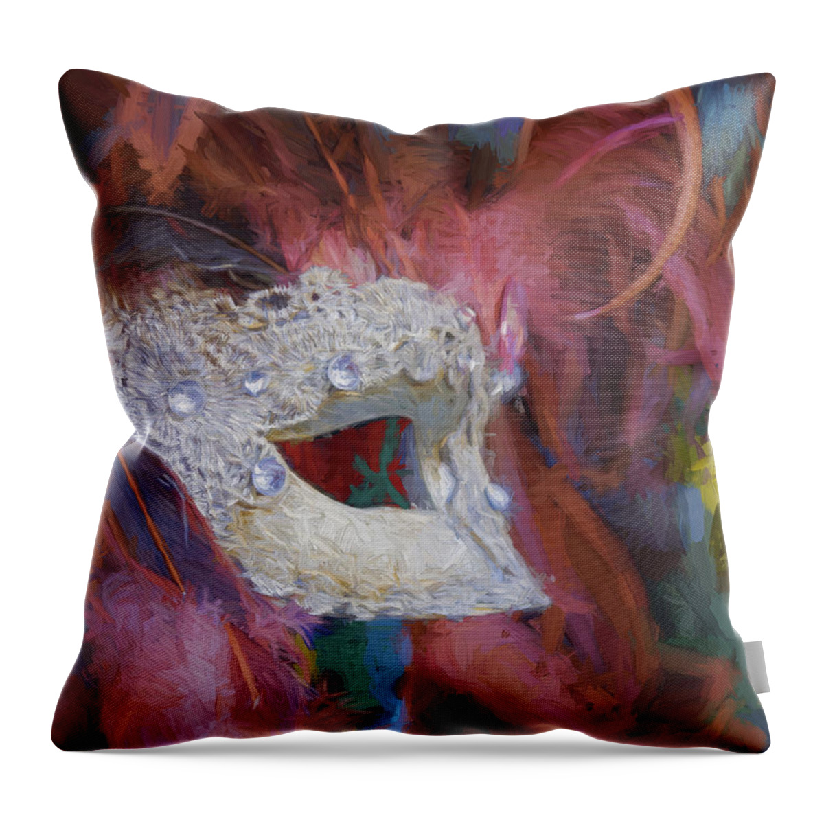 Mask Throw Pillow featuring the photograph Masks of Mardi Gras #2 by David Kay