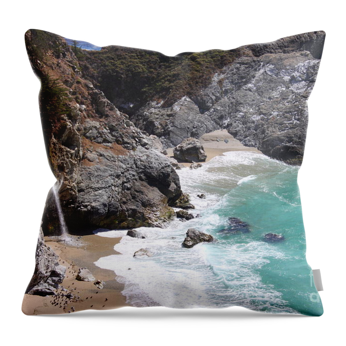 Mcway Falls Throw Pillow featuring the photograph Mcway Falls #1 by Bev Conover
