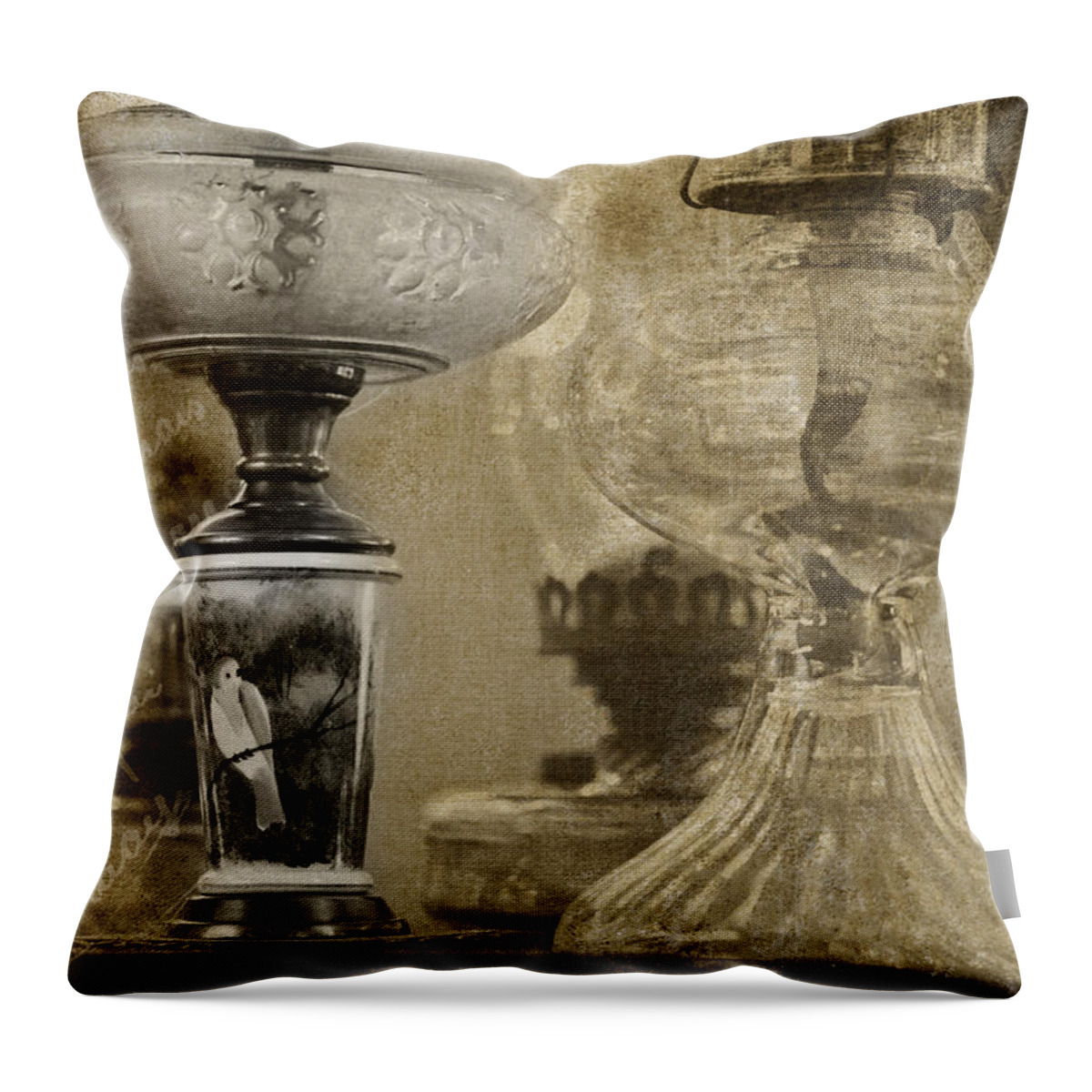 Photo Montage Throw Pillow featuring the photograph Memories of Paris #1 by Bonnie Bruno