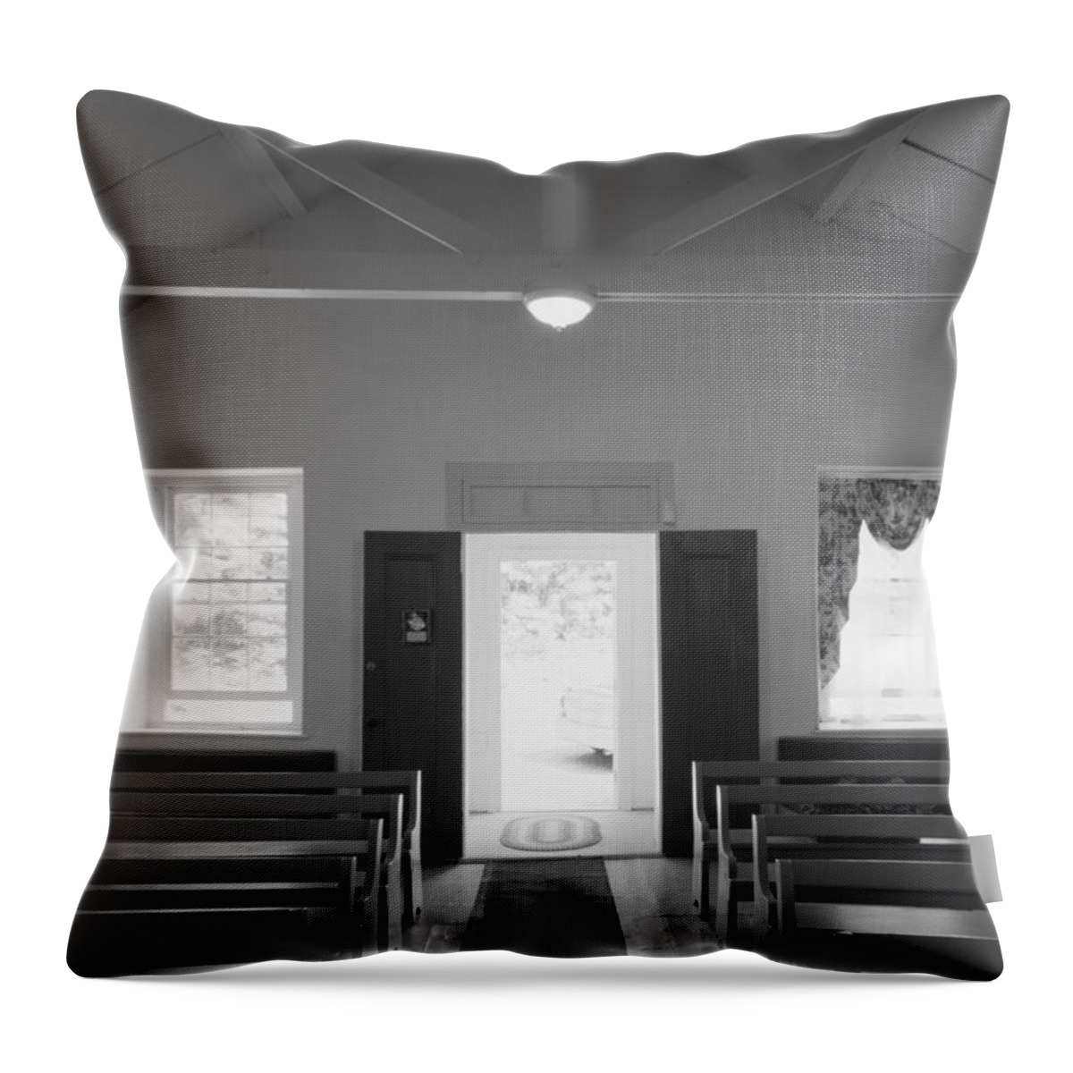 1834 Throw Pillow featuring the photograph Mount Gilead Ame Church #1 by Granger