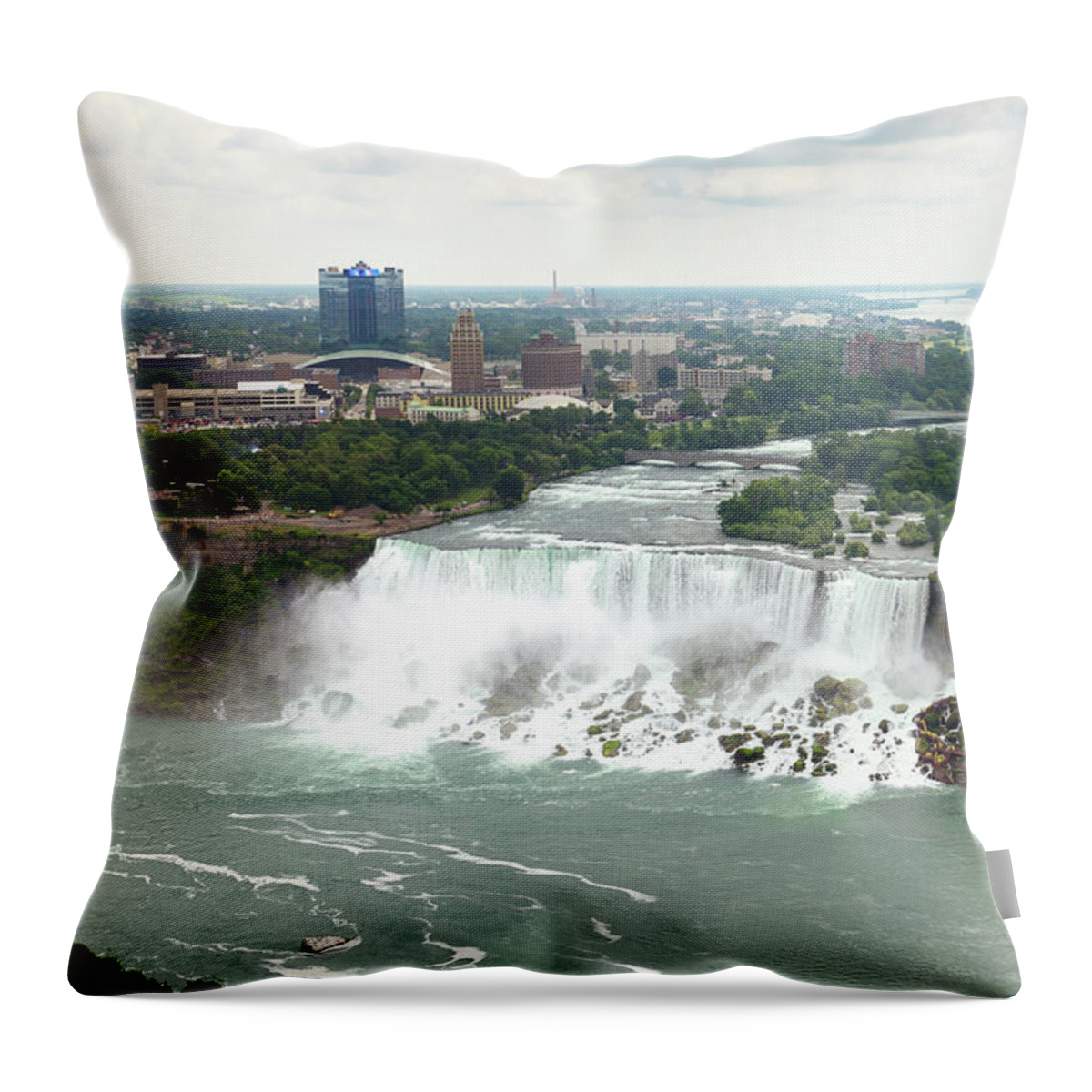 Scenics Throw Pillow featuring the photograph Niagara Falls #1 by Oksana Struk