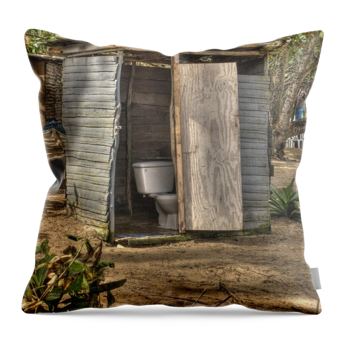 Lavatory Throw Pillow featuring the photograph Not For The Faint Hearted #1 by David Birchall