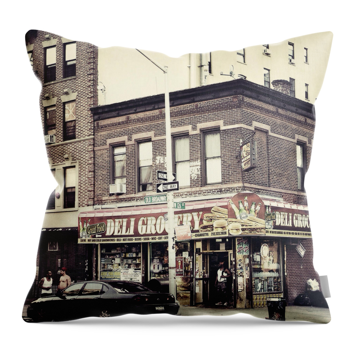 Old Broadway Throw Pillow featuring the photograph Old Broadway #2 by Natasha Marco
