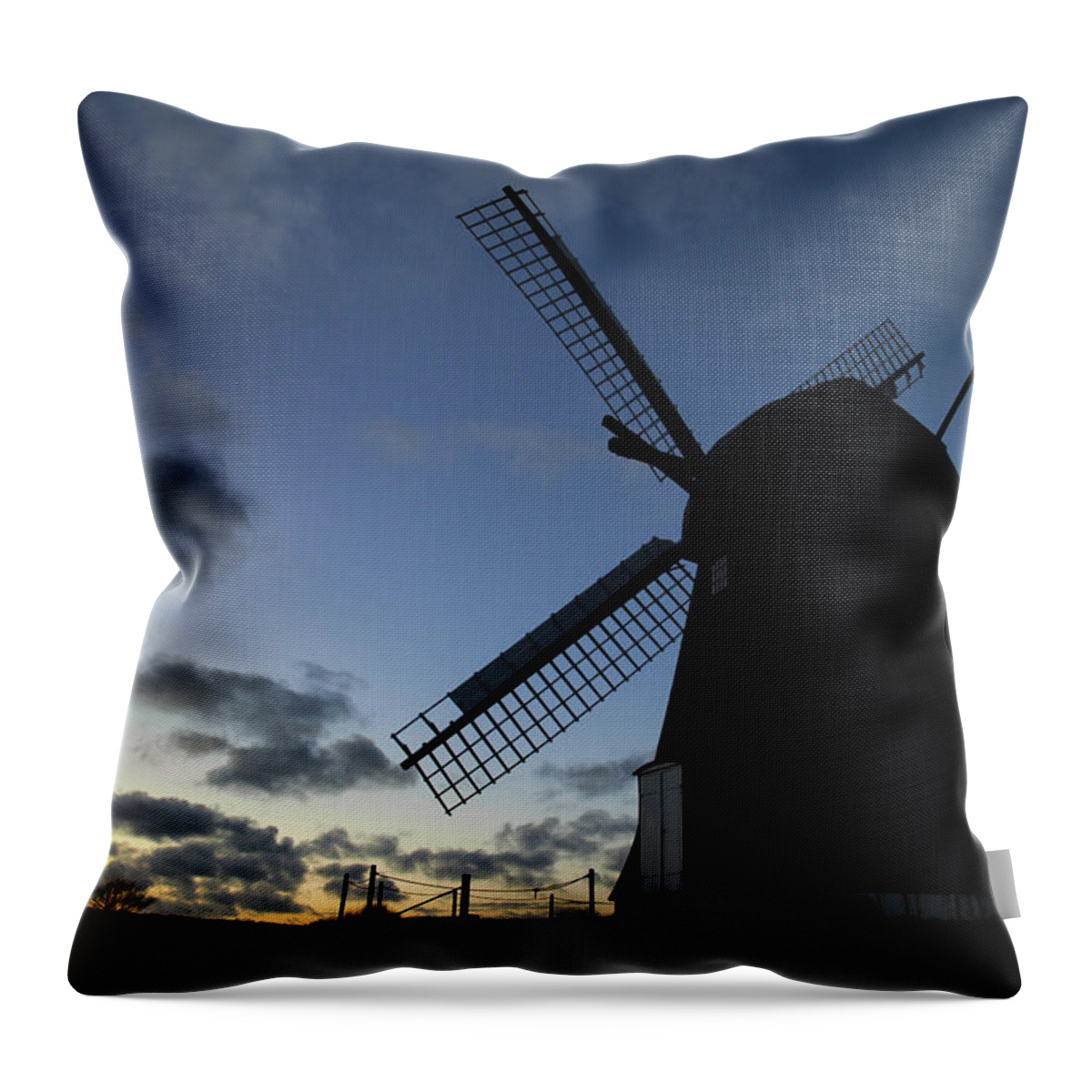 Windmill Throw Pillow featuring the photograph Old mill #2 by Mike Santis