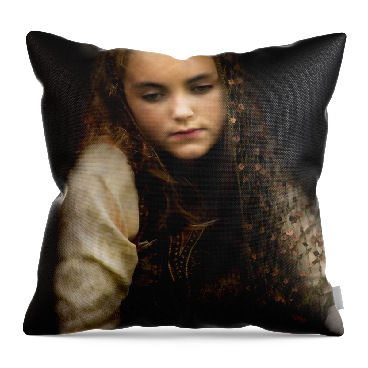 Niece Throw Pillow featuring the photograph Olivia #2 by John Rivera