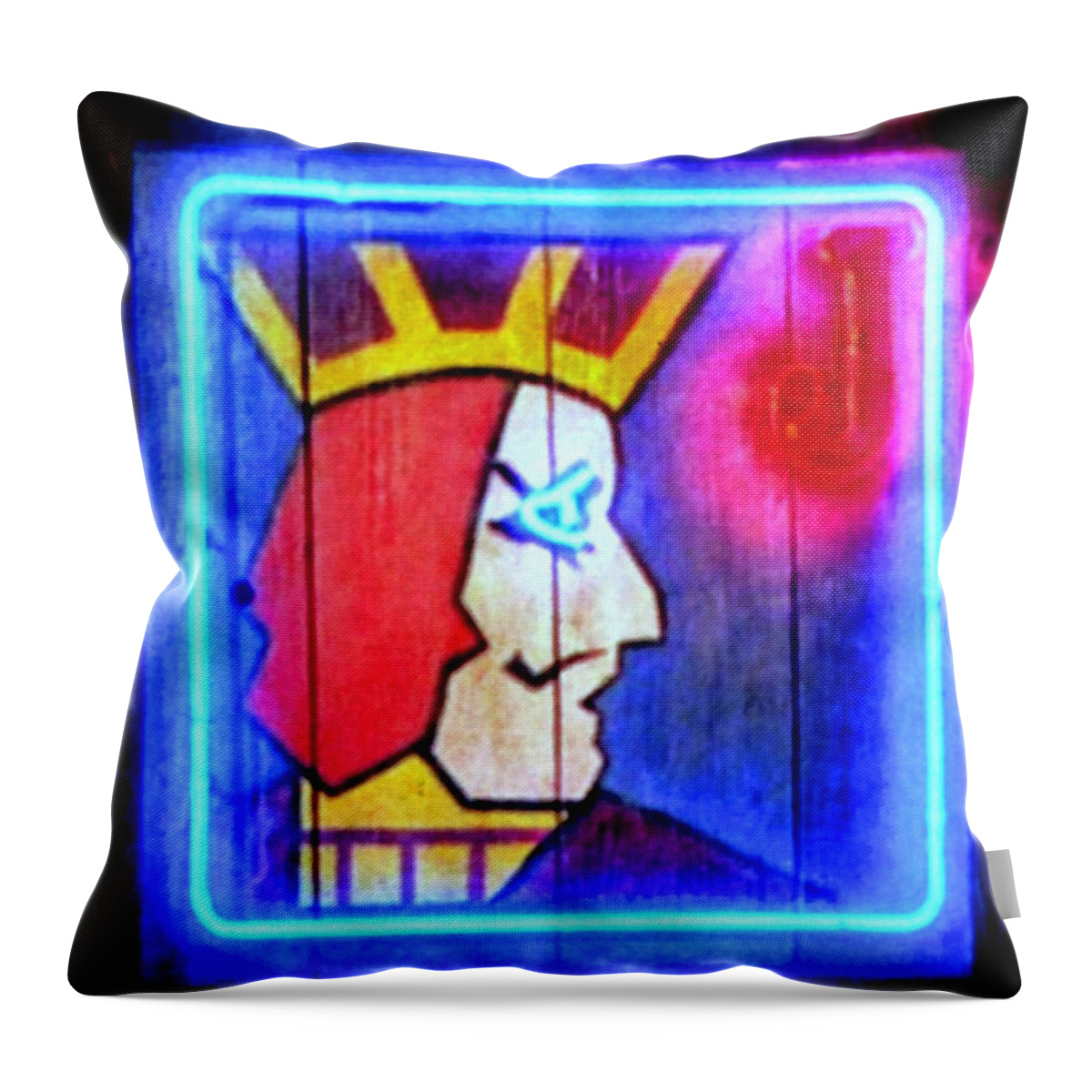 Laura Palmer Throw Pillow featuring the painting One Eyed Jacks #1 by Luis Ludzska