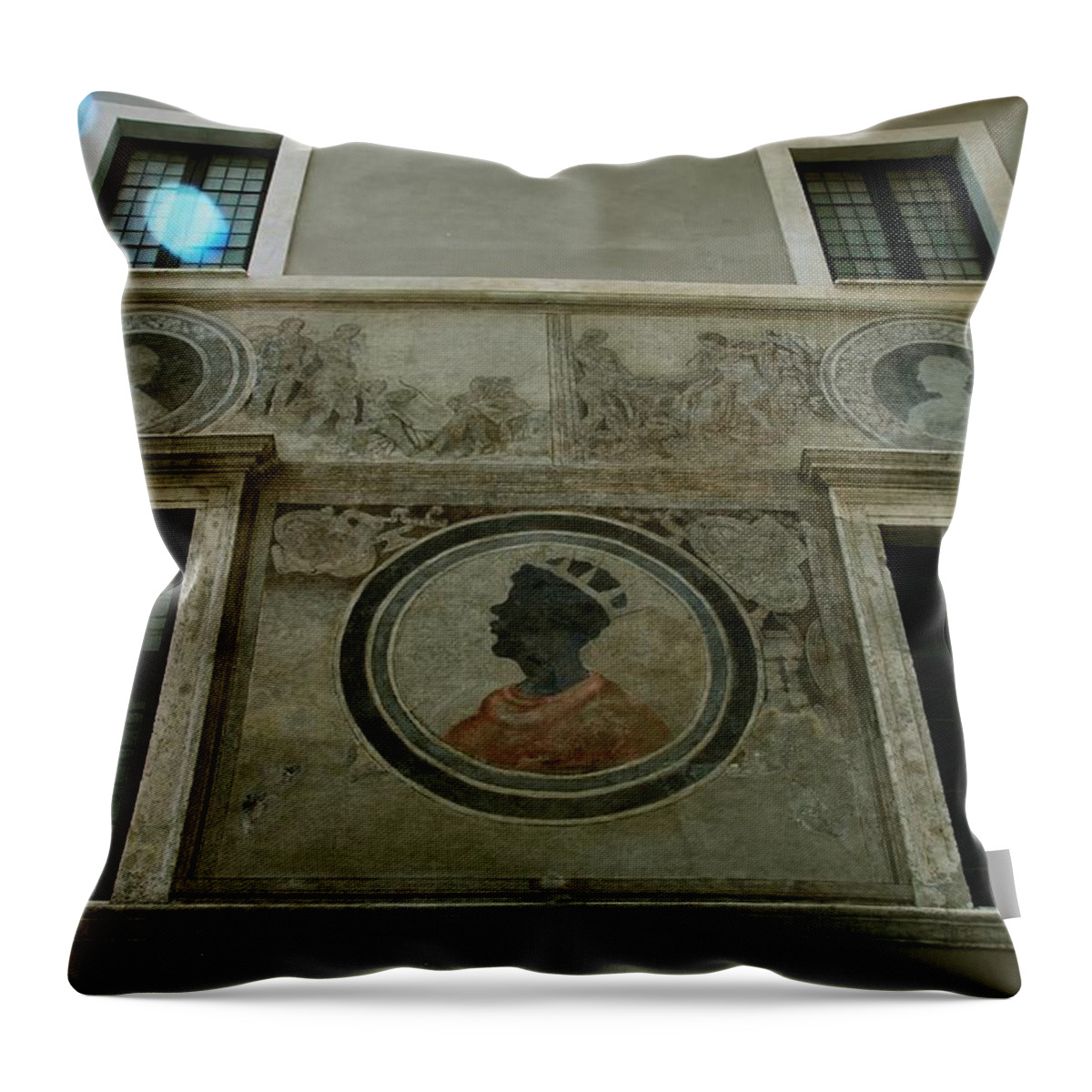 Italy Throw Pillow featuring the photograph Painted Wall #1 by Eric Tressler