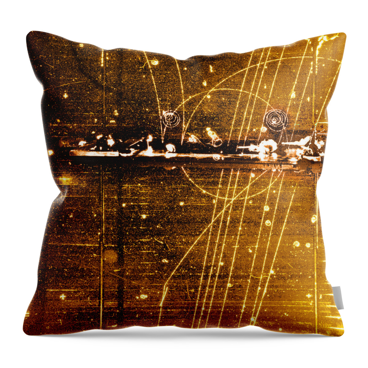 Science Throw Pillow featuring the photograph Particles Pass Through Lead Shielding #1 by Science Source