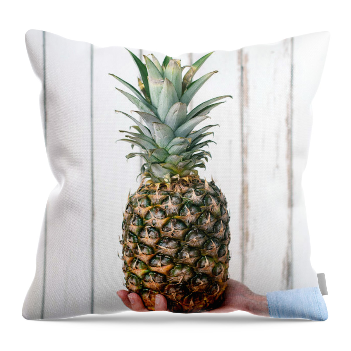 Pineapple Throw Pillow featuring the photograph Pineapple #1 by Viktor Pravdica
