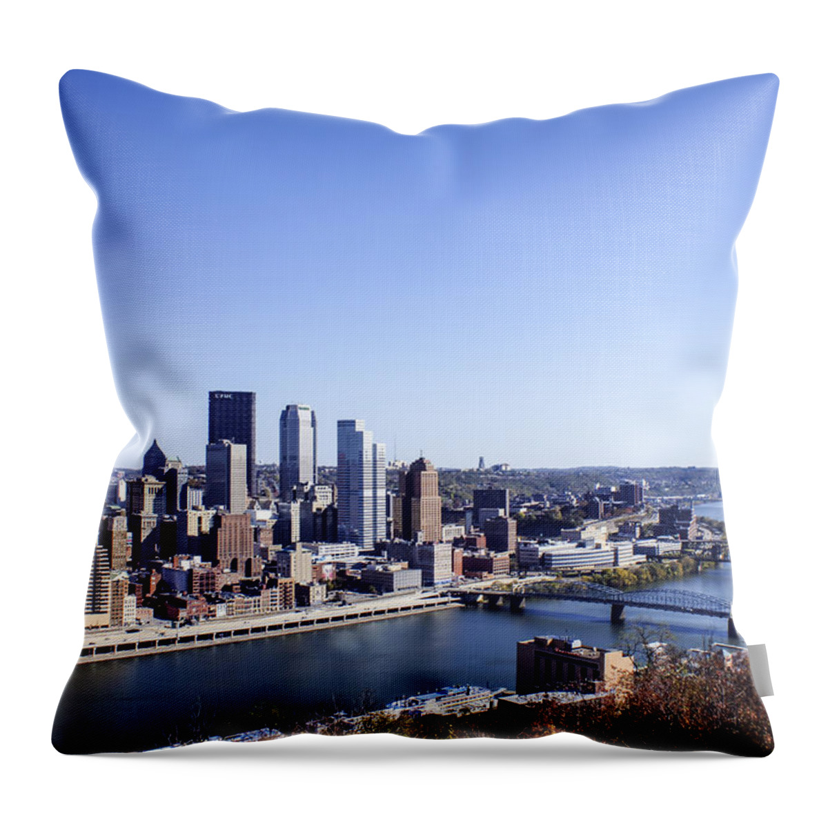 Pittsburgh Throw Pillow featuring the photograph Pittsburgh South by Michelle Joseph-Long