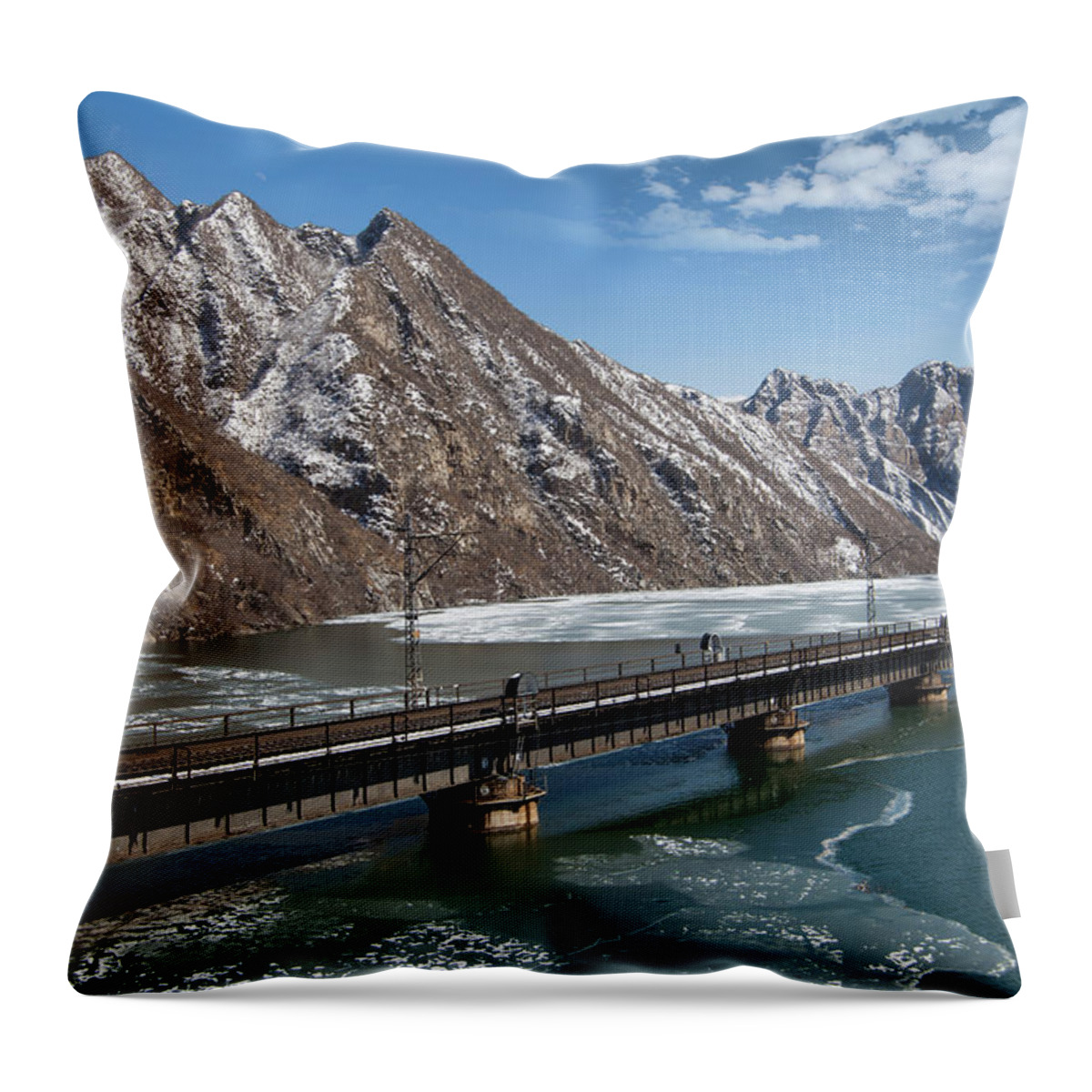 Scenics Throw Pillow featuring the photograph Railway #1 by Czqs2000 / Sts