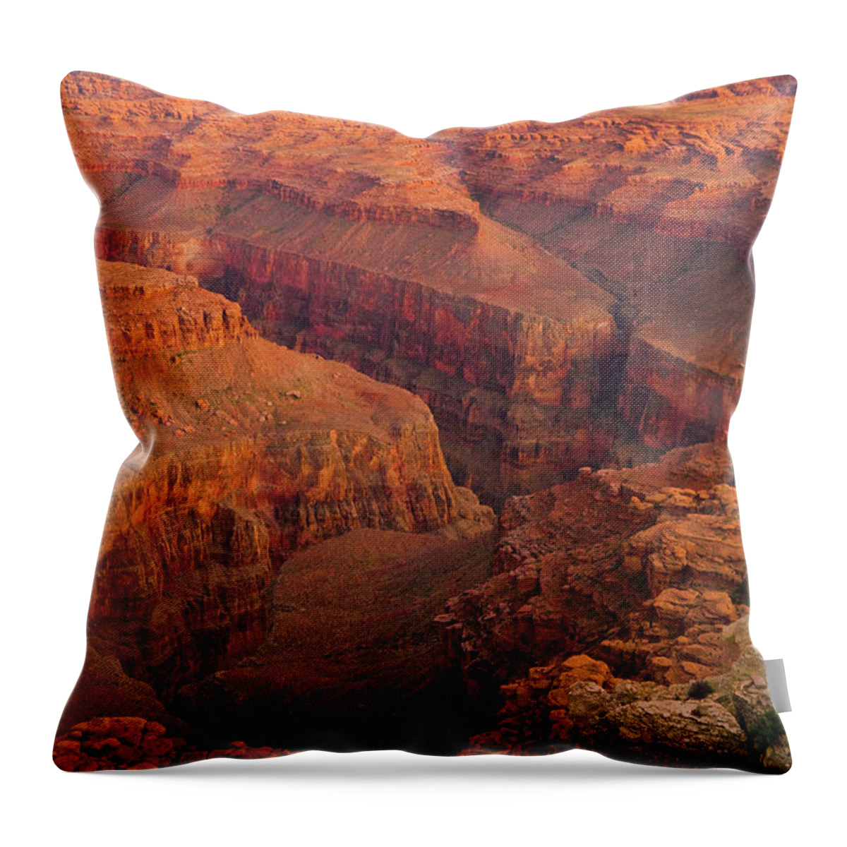 00345503 Throw Pillow featuring the photograph Grand Canyon from Kanab Point by Yva Momatiuk John Eastcott