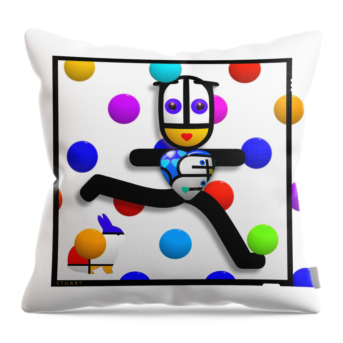 U Babe Throw Pillow featuring the digital art Reign #2 by Charles Stuart