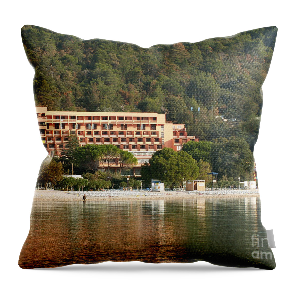 Croatia Throw Pillow featuring the photograph Resort #1 by Evgeny Pisarev