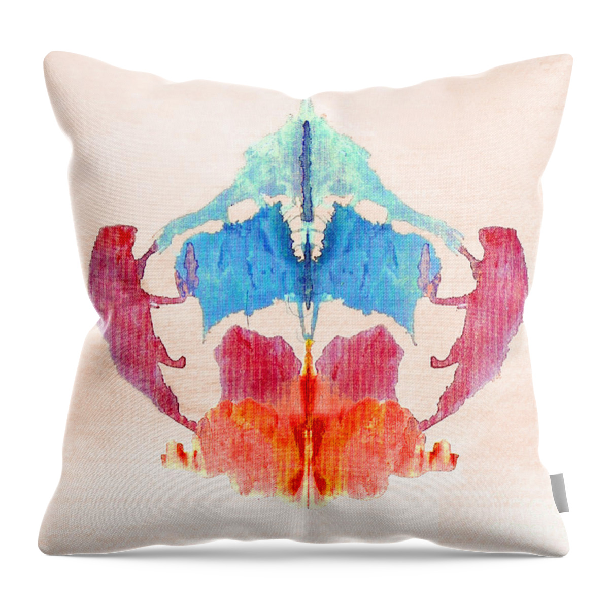Science Throw Pillow featuring the photograph Rorschach Test Card No. 8 #1 by Science Source