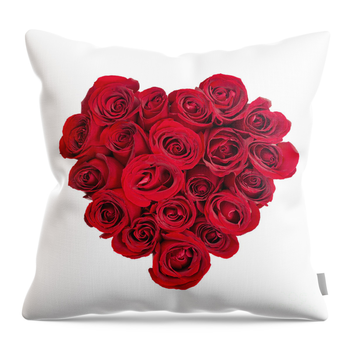 Rose Throw Pillow featuring the photograph Rose heart 1 by Elena Elisseeva