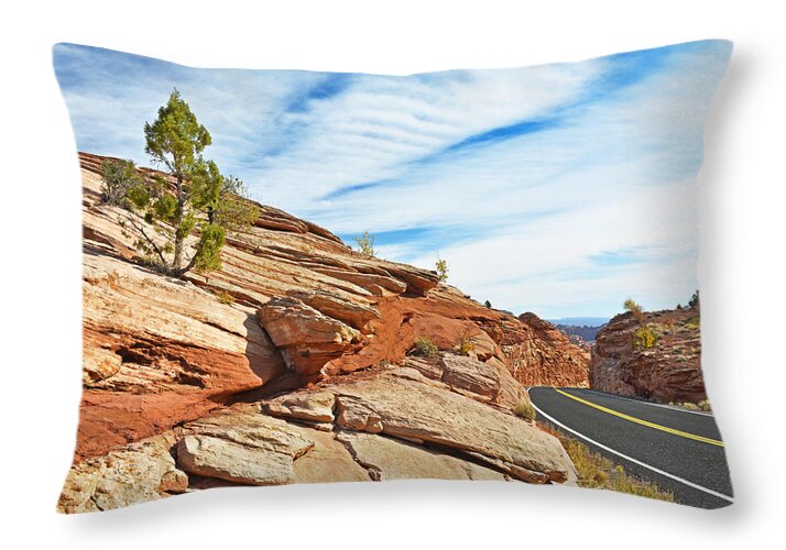  Throw Pillow featuring the photograph Route 12 - Utah #1 by Dana Sohr