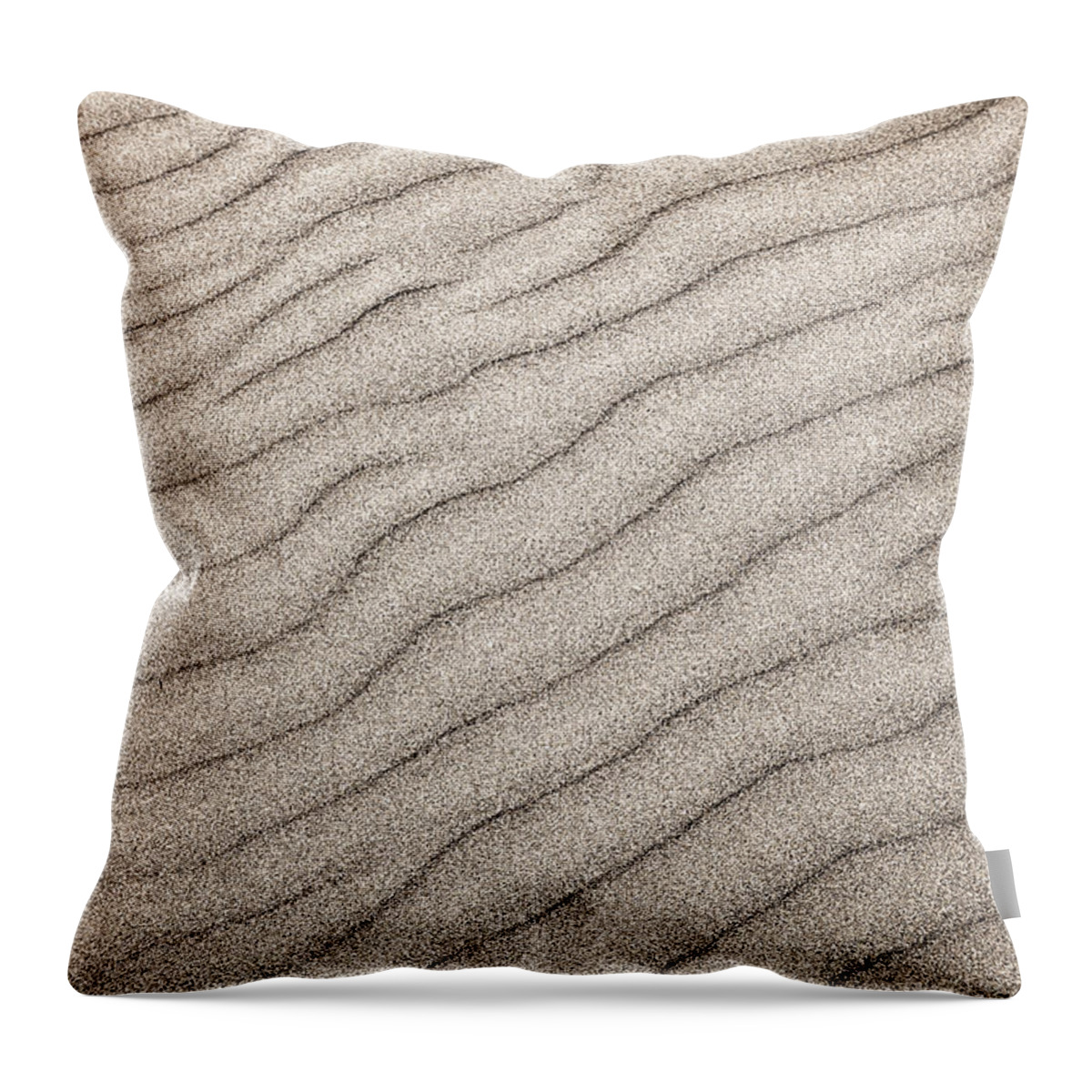 Sand Throw Pillow featuring the photograph Sand ripples abstract 1 by Elena Elisseeva