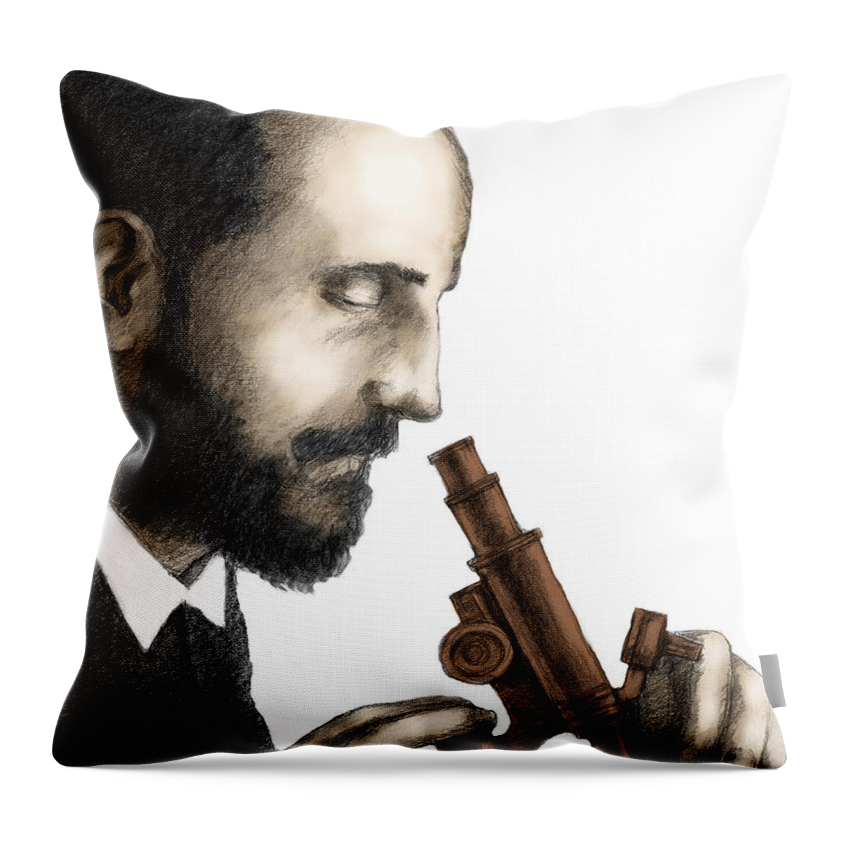 People Throw Pillow featuring the photograph Santiago Ramon Y Cajal, Scientist #2 by Spencer Sutton