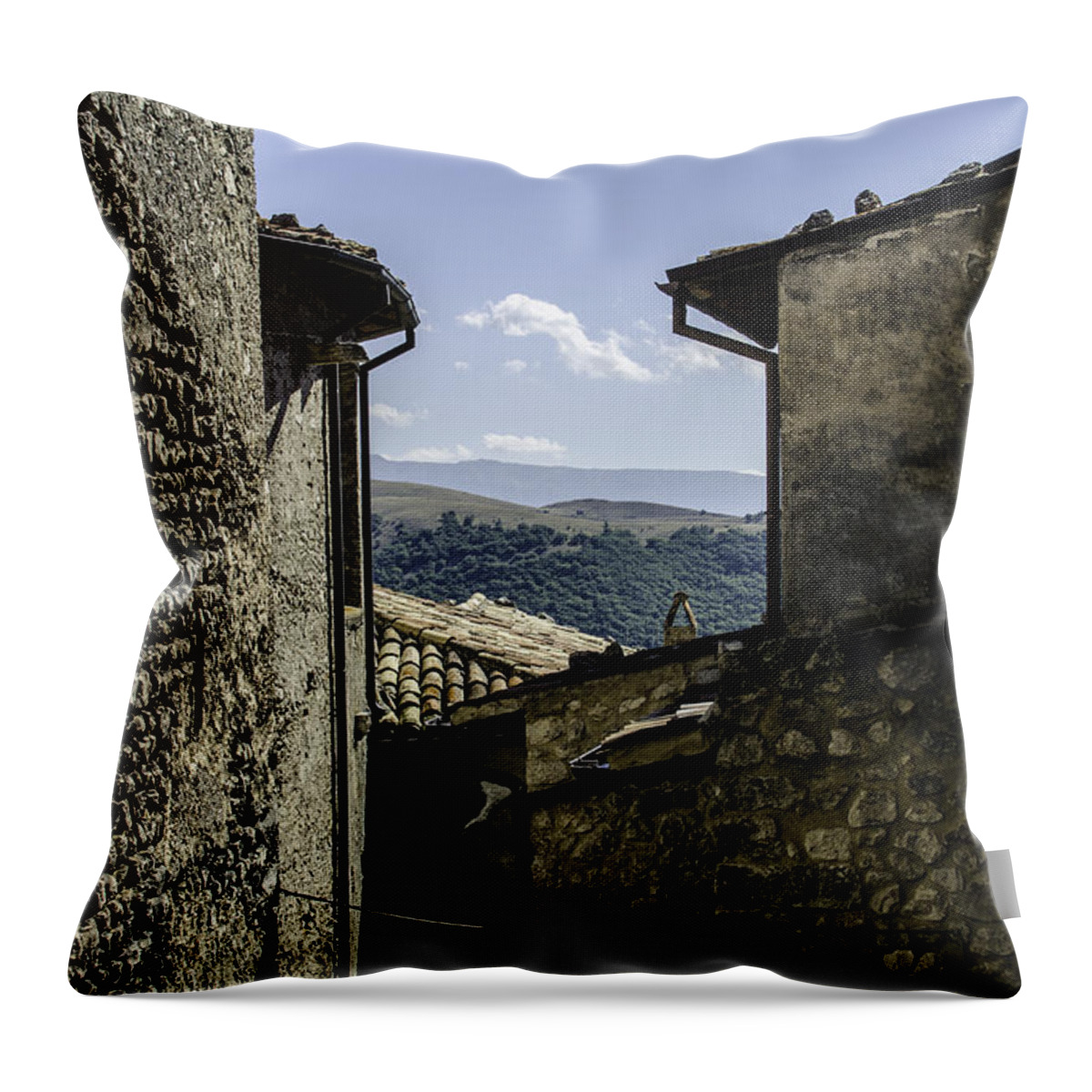 Italy Throw Pillow featuring the photograph Santo Stefano di Sessanio - Italy #1 by AM FineArtPrints