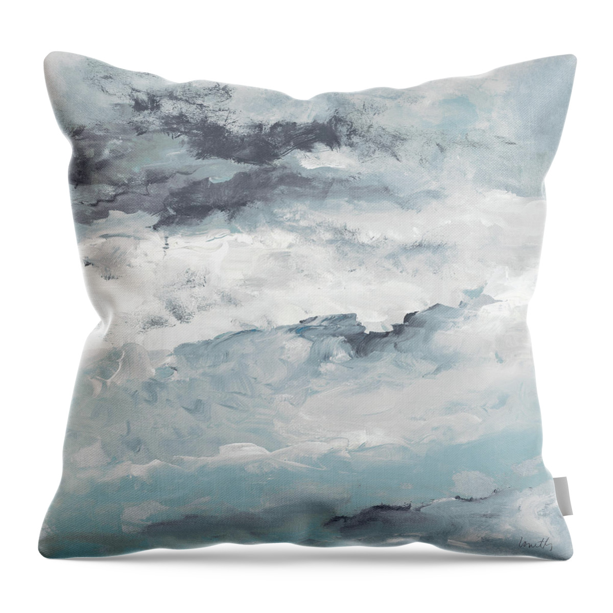 Sea Throw Pillow featuring the painting Sea Meets Storm II #1 by Lanie Loreth