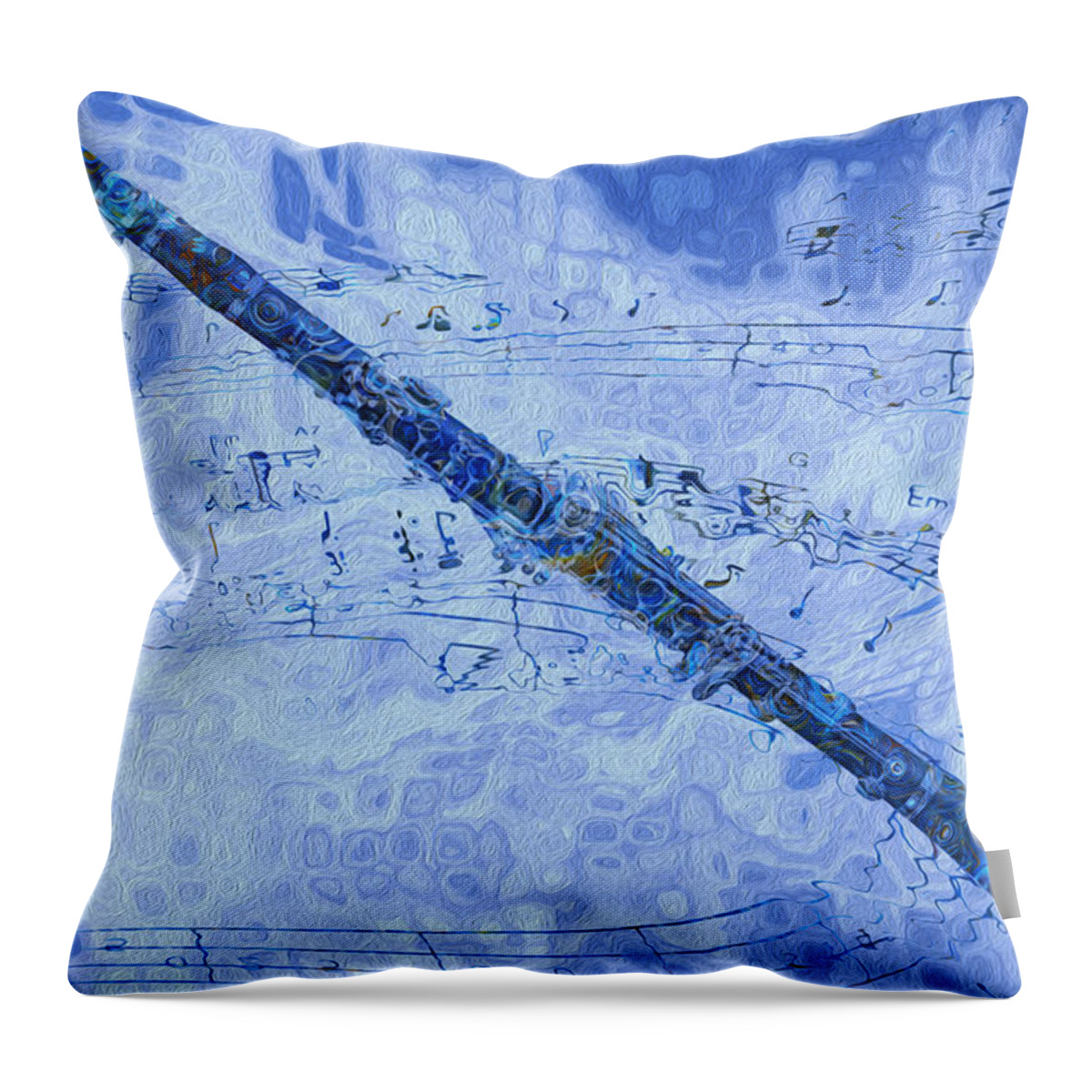 Abstract Throw Pillow featuring the painting See The Sound 2 #1 by Jack Zulli
