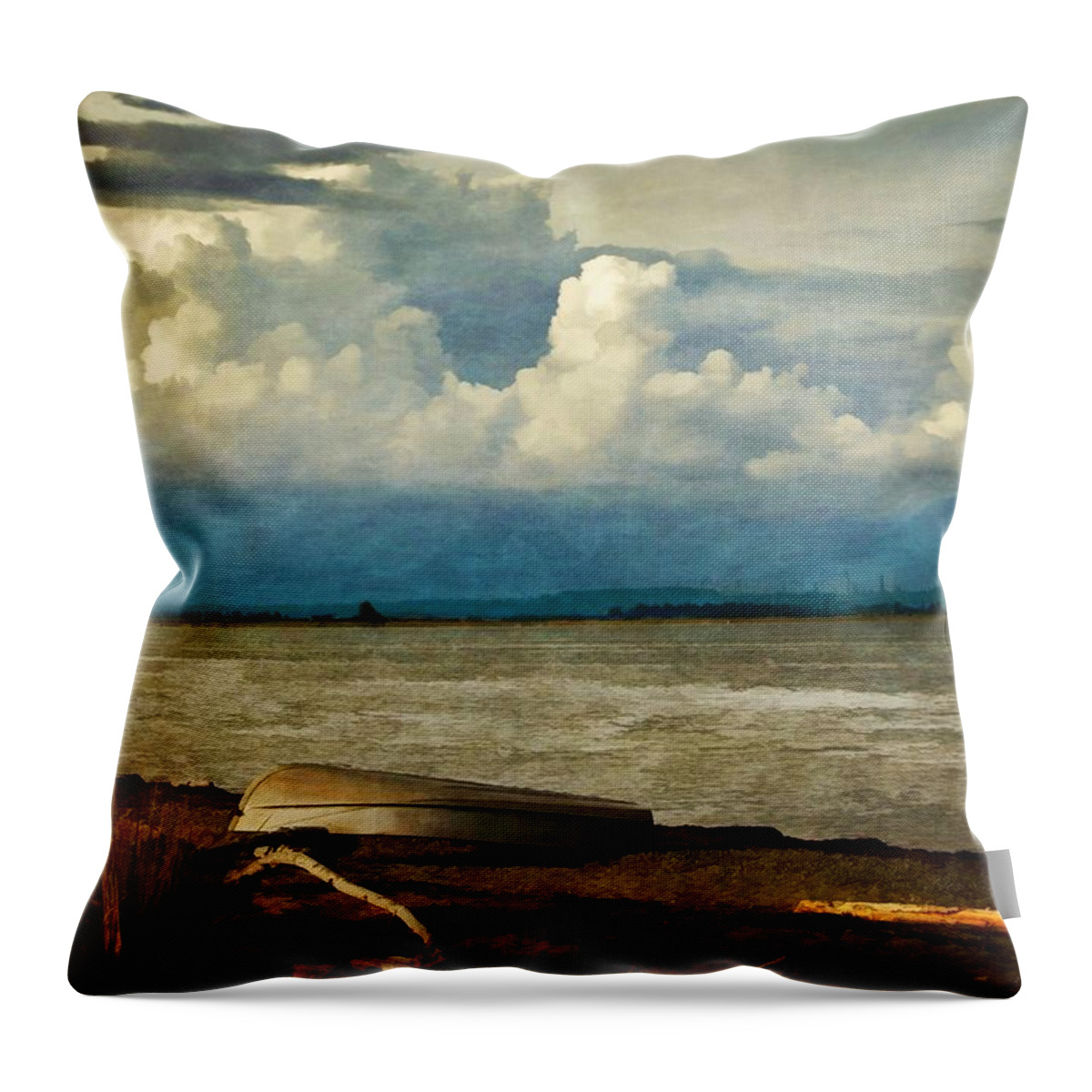 Serenity Throw Pillow featuring the painting Serenity by Jordan Blackstone