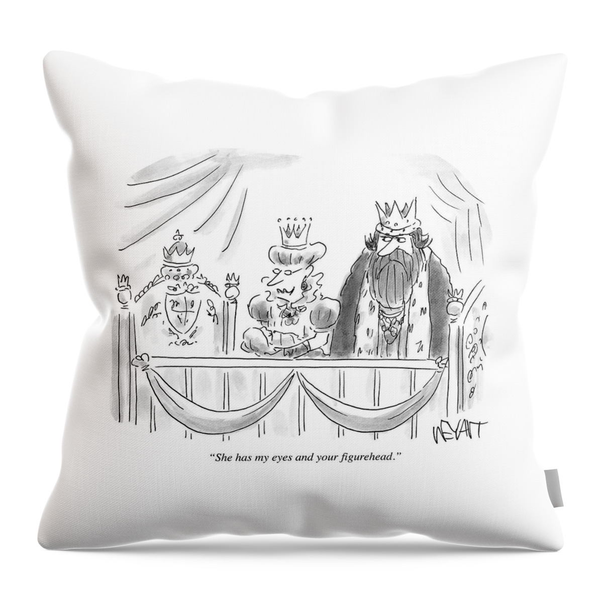 She Has My Eyes And Your Figurehead #1 Throw Pillow