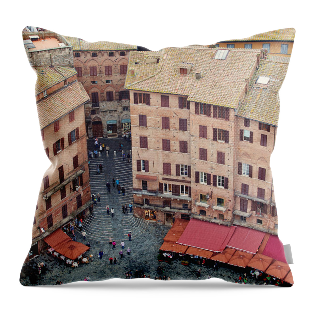 Siena Throw Pillow featuring the photograph Siena Italy Architectural Photography #1 by Kim Fearheiley