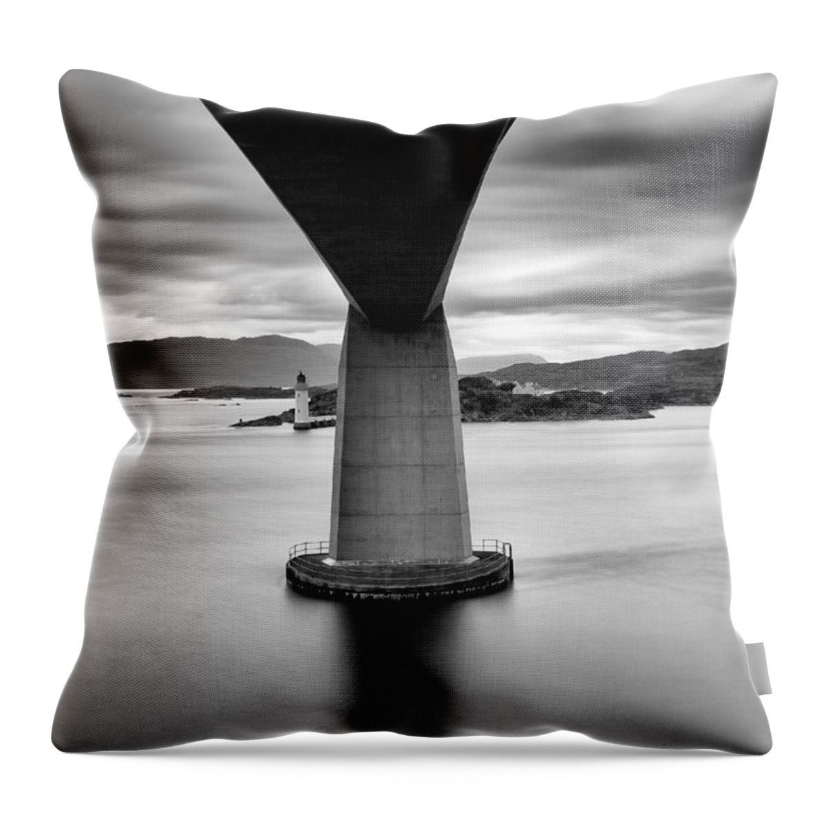 Bridge Throw Pillow featuring the photograph Skye Bridge #1 by Grant Glendinning