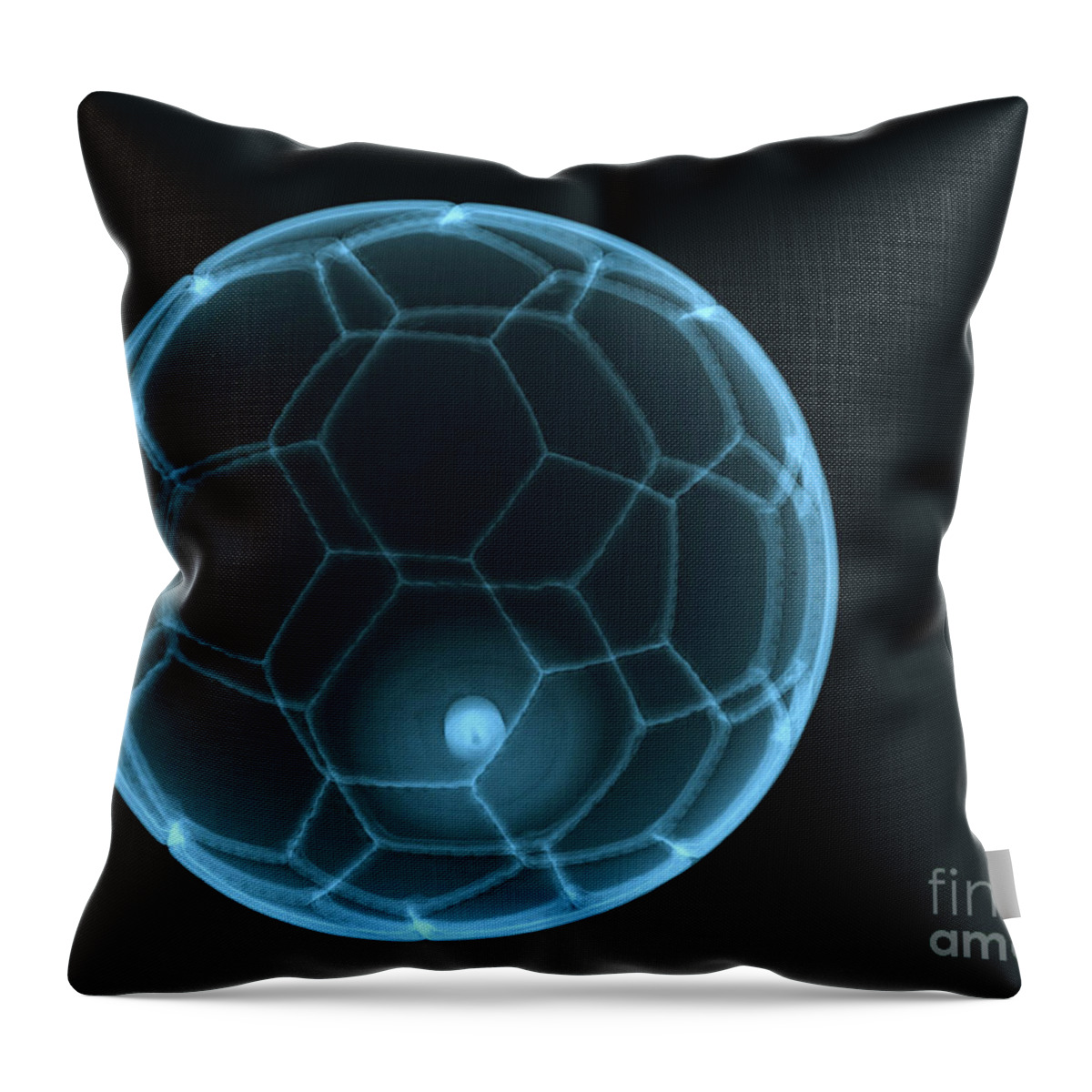 Ball Throw Pillow featuring the photograph Soccer Ball X-ray #2 by Eurelios