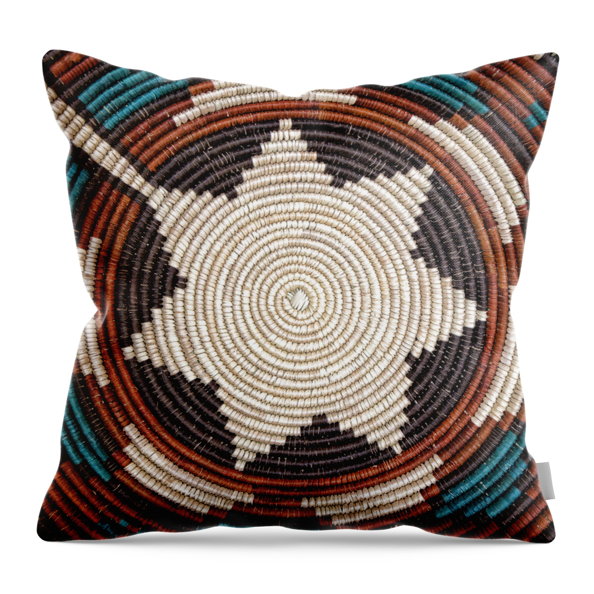 Basket Throw Pillow featuring the photograph Southwestern Basket Detail #2 by Carol Leigh