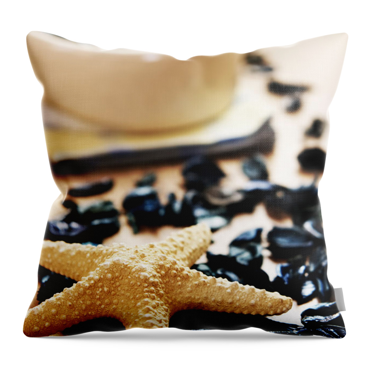 Aroma Throw Pillow featuring the photograph Spa #1 by Michal Bednarek