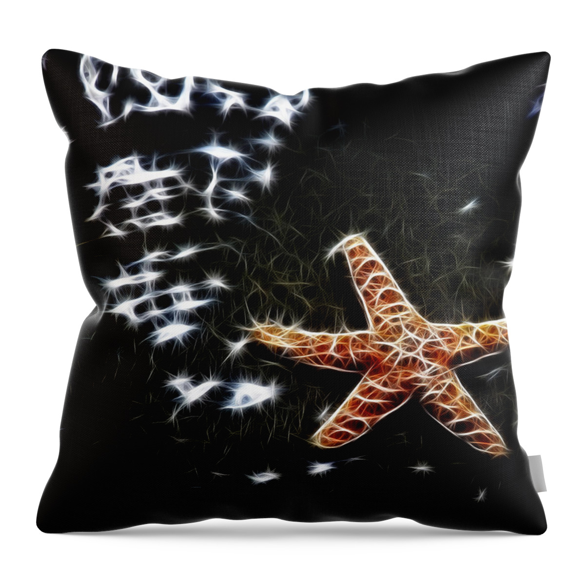 Ocean Throw Pillow featuring the photograph Star Fish #2 by Steve McKinzie