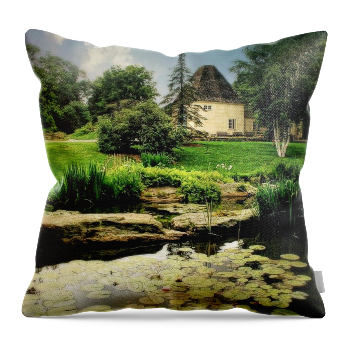 Landscape Throw Pillow featuring the photograph Stone Crop Gardens by Diana Angstadt