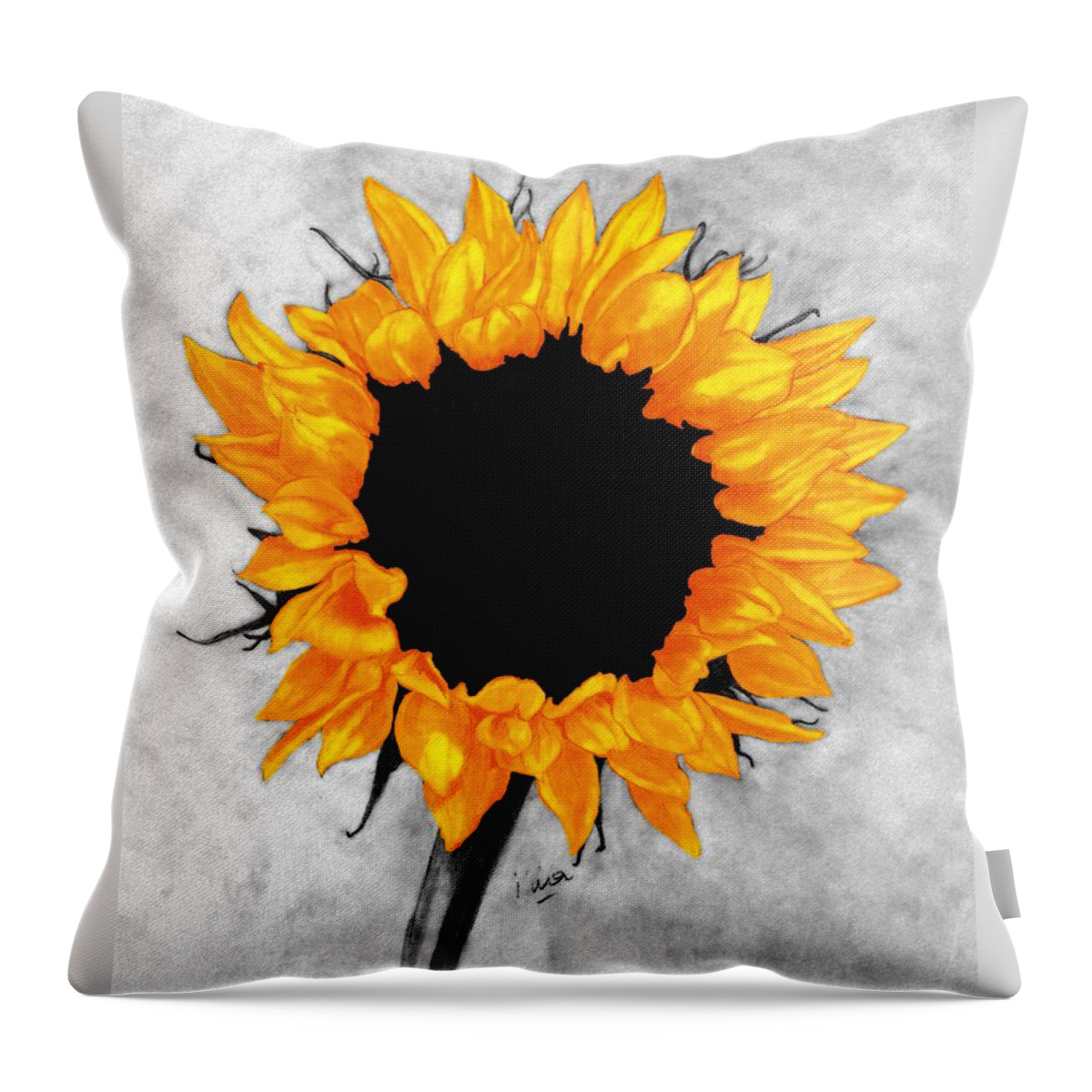 Sunflower Throw Pillow featuring the photograph Sun Fire 2 by I'ina Van Lawick
