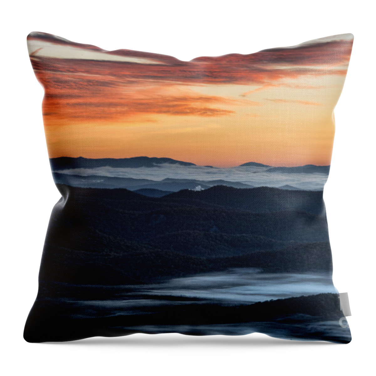 Sunrise Throw Pillow featuring the photograph Sunrise at Pounding Mills #1 by Louise St Romain