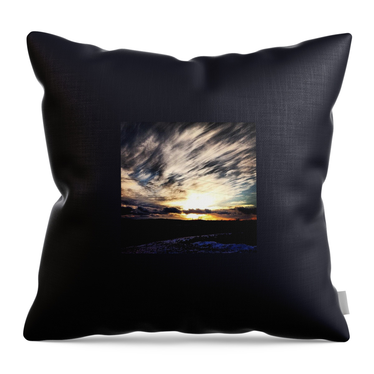 Sunset Throw Pillow featuring the photograph Sunset by Jenna Lindquist