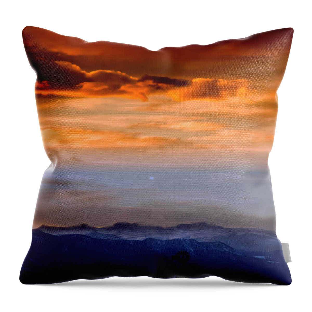 Colorado Throw Pillow featuring the photograph Sunset Over the Rockies #1 by Kristal Kraft