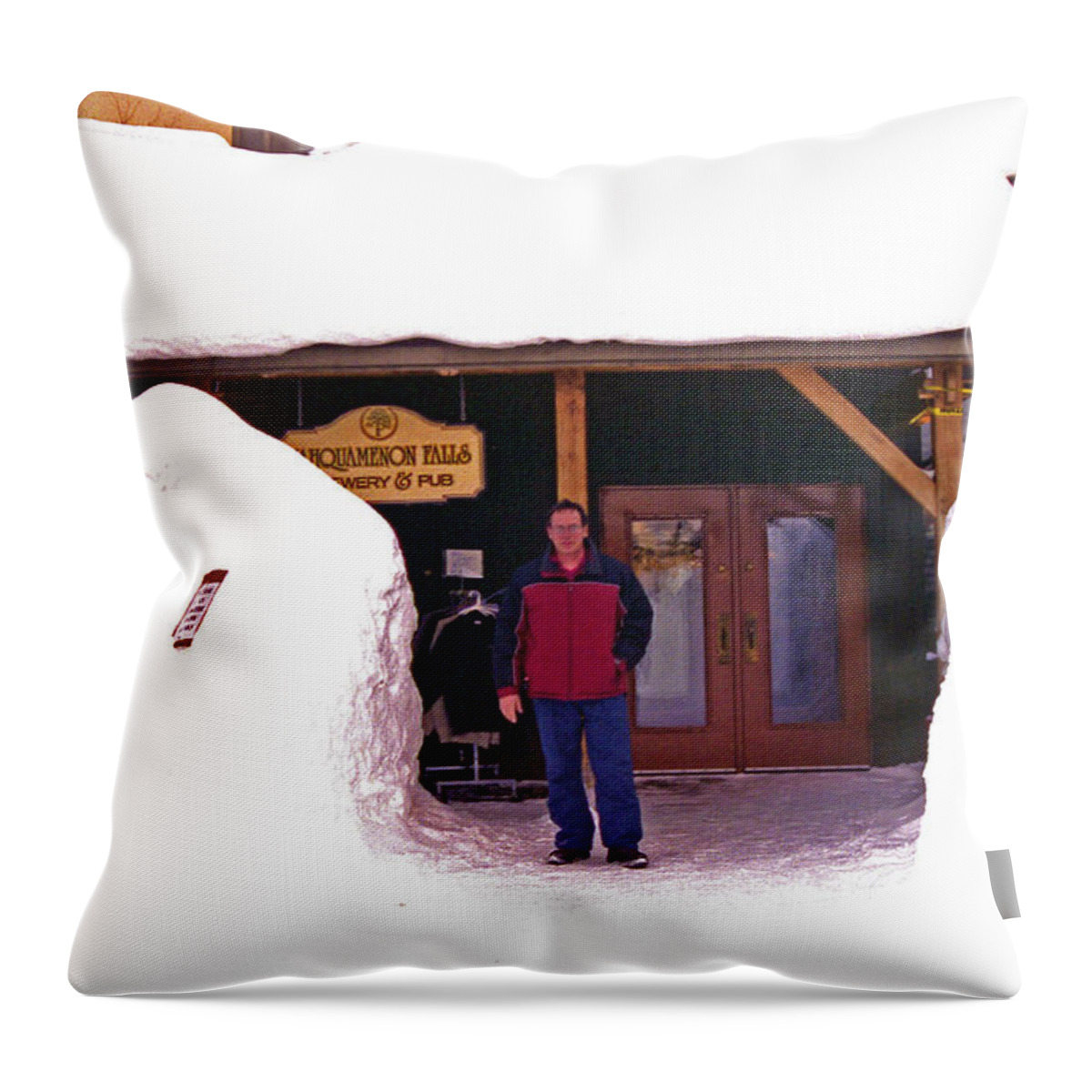 Throw Pillow featuring the photograph Tahquamenon Falls Pub #1 by Michael Peychich
